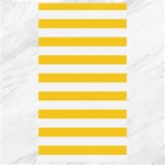 Horizontal Stripes - White and Banana Yellow Canvas 40  x 72 