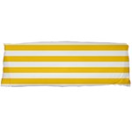 Horizontal Stripes - White and Banana Yellow Body Pillow Case (Dakimakura) (One Side)