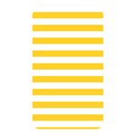 Horizontal Stripes - White and Banana Yellow Memory Card Reader (Rectangular)