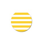 Horizontal Stripes - White and Banana Yellow Golf Ball Marker (4 pack)