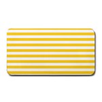 Horizontal Stripes - White and Banana Yellow Medium Bar Mat