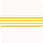 Horizontal Stripes - White and Banana Yellow Medium Bar Mat