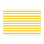 Horizontal Stripes - White and Banana Yellow Plate Mat