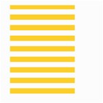 Horizontal Stripes - White and Banana Yellow Large Garden Flag (Two Sides)
