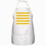 Horizontal Stripes - White and Banana Yellow BBQ Apron