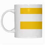 Horizontal Stripes - White and Banana Yellow White Mug