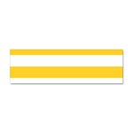 Horizontal Stripes - White and Banana Yellow Sticker Bumper (100 pack)