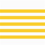 Horizontal Stripes - White and Banana Yellow 5  x 7  Photo Cards