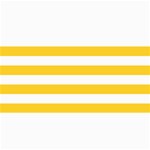Horizontal Stripes - White and Banana Yellow 4  x 8  Photo Cards