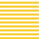 Horizontal Stripes - White and Banana Yellow ScrapBook Page 8  x 8 