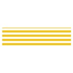 Horizontal Stripes - White and Deep Lemon Yellow Satin Scarf (Oblong)