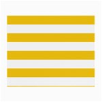 Horizontal Stripes - White and Deep Lemon Yellow Small Glasses Cloth