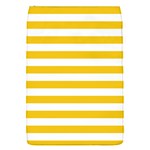 Horizontal Stripes - White and Deep Lemon Yellow Removable Flap Cover (S)