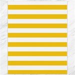 Horizontal Stripes - White and Deep Lemon Yellow Canvas 11  x 14 