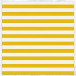 Horizontal Stripes - White and Deep Lemon Yellow Canvas 16  x 16 