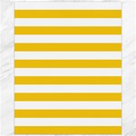 Horizontal Stripes - White and Deep Lemon Yellow Canvas 16  x 20 