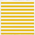 Horizontal Stripes - White and Deep Lemon Yellow Canvas 20  x 20 