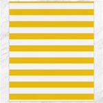 Horizontal Stripes - White and Deep Lemon Yellow Canvas 20  x 24 