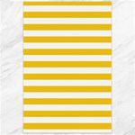Horizontal Stripes - White and Deep Lemon Yellow Canvas 24  x 36 
