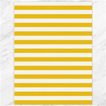 Horizontal Stripes - White and Deep Lemon Yellow Canvas 36  x 48 