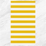 Horizontal Stripes - White and Deep Lemon Yellow Canvas 40  x 72 