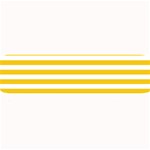 Horizontal Stripes - White and Deep Lemon Yellow Medium Bar Mat