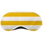 Horizontal Stripes - White and Deep Lemon Yellow Sleeping Mask
