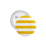 Horizontal Stripes - White and Deep Lemon Yellow 1.75  Button