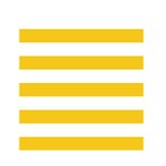 Horizontal Stripes - White and Deep Lemon Yellow Greeting Card 4.5  x 6 