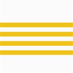 Horizontal Stripes - White and Deep Lemon Yellow 4  x 8  Photo Cards