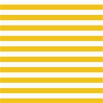 Horizontal Stripes - White and Deep Lemon Yellow ScrapBook Page 8  x 8 