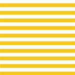 Horizontal Stripes - White and Deep Lemon Yellow ScrapBook Page 12  x 12 