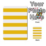 Horizontal Stripes - White and Deep Lemon Yellow Multi-purpose Cards (Rectangle)