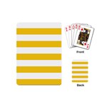 Horizontal Stripes - White and Deep Lemon Yellow Playing Cards (Mini)