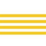 Horizontal Stripes - White and Deep Lemon Yellow YOU ARE INVITED 3D Greeting Card (8x4)