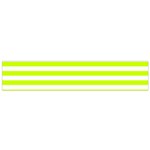 Horizontal Stripes - White and Fluorescent Yellow Flano Scarf (Small)