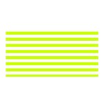 Horizontal Stripes - White and Fluorescent Yellow Satin Wrap