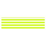 Horizontal Stripes - White and Fluorescent Yellow Satin Scarf (Oblong)