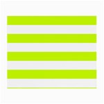 Horizontal Stripes - White and Fluorescent Yellow Small Glasses Cloth