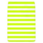 Horizontal Stripes - White and Fluorescent Yellow Removable Flap Cover (S)