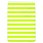 Horizontal Stripes - White and Fluorescent Yellow Removable Flap Cover (L)