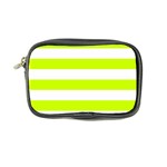 Horizontal Stripes - White and Fluorescent Yellow Coin Purse