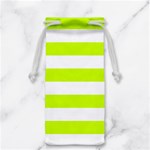 Horizontal Stripes - White and Fluorescent Yellow Jewelry Bag