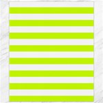 Horizontal Stripes - White and Fluorescent Yellow Canvas 8  x 10 