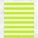 Horizontal Stripes - White and Fluorescent Yellow Canvas 16  x 20 