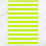 Horizontal Stripes - White and Fluorescent Yellow Canvas 24  x 36 