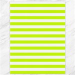 Horizontal Stripes - White and Fluorescent Yellow Canvas 36  x 48 
