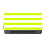 Horizontal Stripes - White and Fluorescent Yellow Memory Card Reader with CF