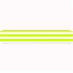 Horizontal Stripes - White and Fluorescent Yellow Small Bar Mat
