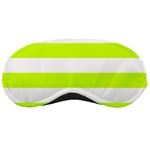 Horizontal Stripes - White and Fluorescent Yellow Sleeping Mask